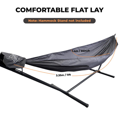 Onewind 11ft Ultralight Camping Hammock, Portable Hammock, 40D 1.7oz Nylon Ripstop with 2 * 12Ft Tree Straps for Camping Hiking Backpacking, 11' x 55" OD Green