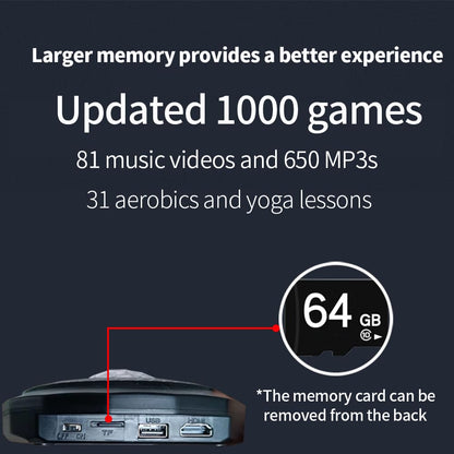 WuZhuangYuan A Single-Person Dance mat with Camera, 64GB Card, 650 Songs, 1000 Games, 81 Music Videos. Luxurious Gift for Boys and Girls, Made of high-Grade Flannel. Suitable for TV use.