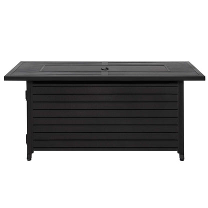 Hiland AFP-RT Propane 50,000 BTU Fire Pit, Retangular, Matte Black