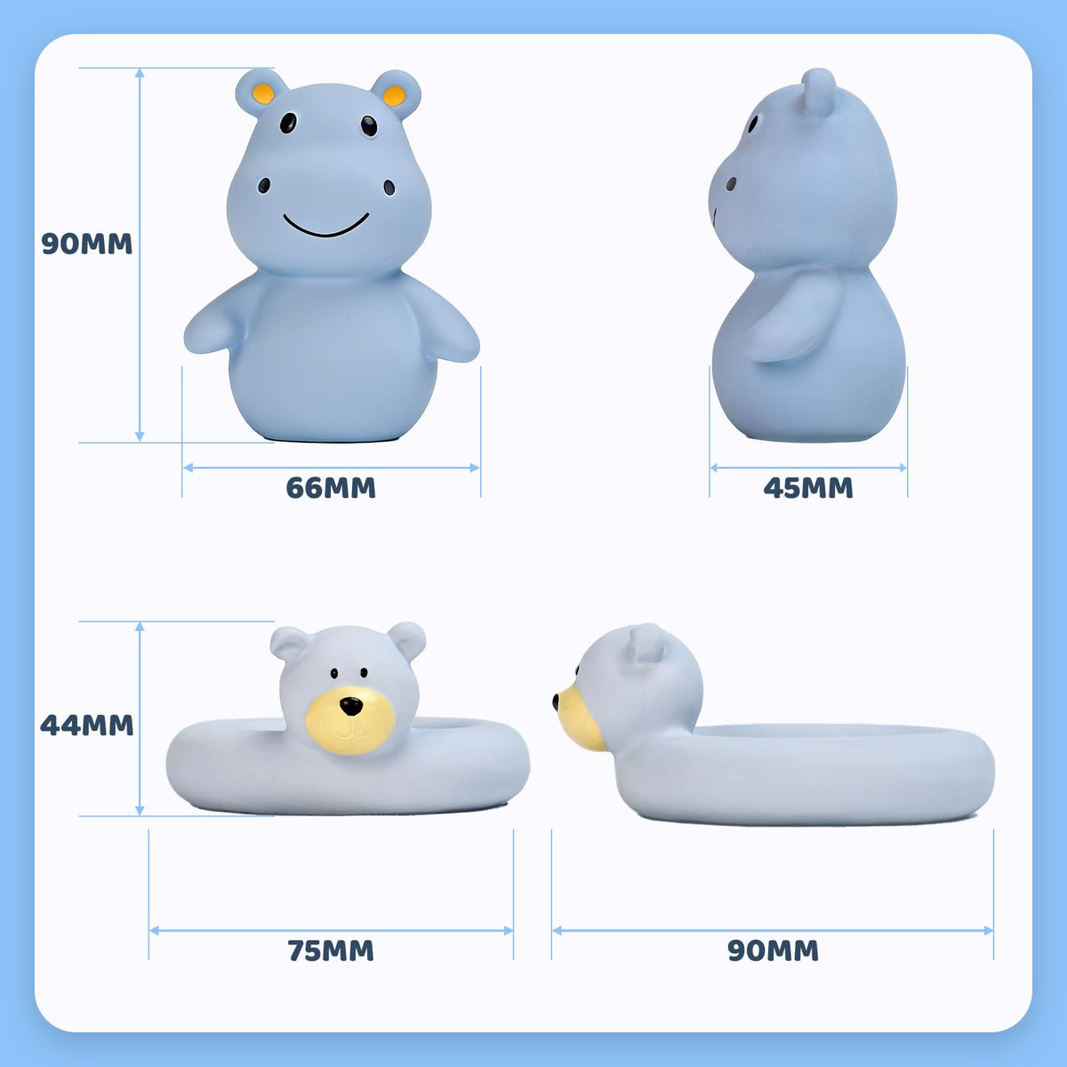 Tiny Marvels Baby Bath Toys for 6 Months & Up, Mold Free No Hole Bath Toys, BPA Free Floating Toddler Bath Toys, Safe Kids Bath Toys for Tub & Pool