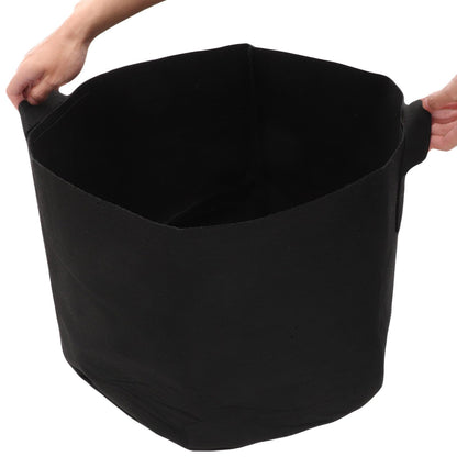 TOYZFRIENDY 2pcs 15 Gallon Black Fabric Plant Grow Bags for Potato and Vegetable Gardening, Thickened Nonwoven Nursery Containers with Aeration for Outdoor Patio and Lawn Use