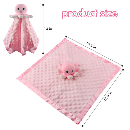JARIFERR Baby Security Blanket Loveys for Babies Snuggle Toy Plush Octopus Stuffed Animal Baby Gifts for Girls and Boys Newborn