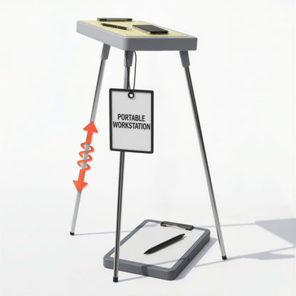 Mantis Self Standing Clipboard - Light Note Taking Clip Board with Retractable Legs, Letter/ A4 Size, for Contractor, Teacher, Nurses