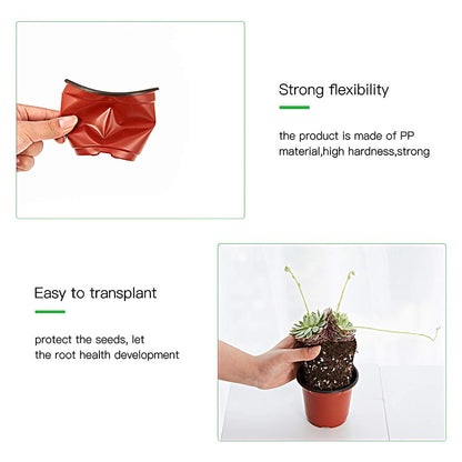 JERIA 100-Pack 4 Inch Plastic Plant Nursery Pots Come with 100 Pcs Plant Labels, Seedling Flower Plant Container and Seed Starting Pots