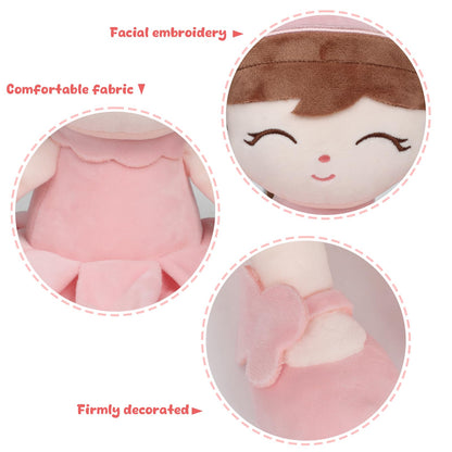 Jumbrace Soft Baby Doll Toys 16inch, Baby Rag Doll for One Year Old Girl Birthday Gift,Princess Style Plush Toys for Toddler Kids Infants (Pink)
