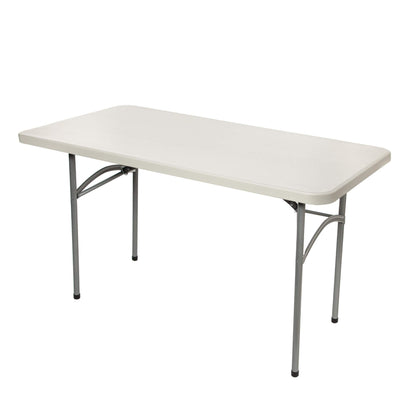 OEF Furnishings OEFBT2448 Utility Series Heavy-Duty Premium Commercial-Grade Indoor/Outdoor Folding Table (24 x 48 in, Rectangular, Speckled Gray Top/Gray Frame)