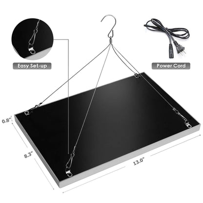 Diboys LED Grow Light for Indoor Plants, 45W Plant Lights Full Spectrum Panel Grow Light for Seedlings, Succulents, Micro Greens, Vegetable and Flower, 2 Pack