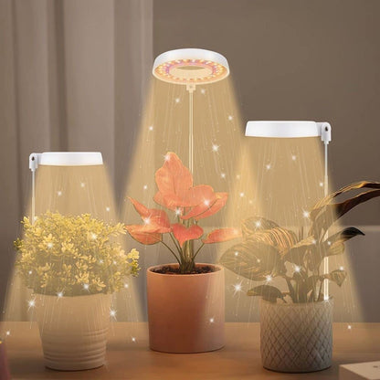 Andy's Orchids LED Grow Light, Adjustable Height, Full Spectrum, 360 Lumen, 40 LED Beads, USB Powered, White, Acrylic & Metal, Modern Design, Indoor Use