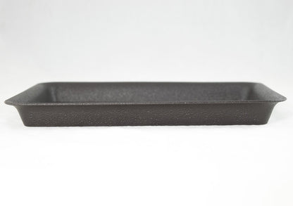 8" Rectangular Moss Green Glazed Bonsai Pot, Cactus & Succulent Planter + Tray + Rock + Mesh Combo
