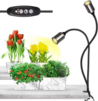 Bozily Clip-on LED Grow Lights for Indoor Plants Full Spectrum, Sunlight Growing Lamp with 3/6/12/24H Timer,5 Dimming 75W COB Sunlike House Plant Grow Light,Heat Lamp for Indoor Plants Seedling