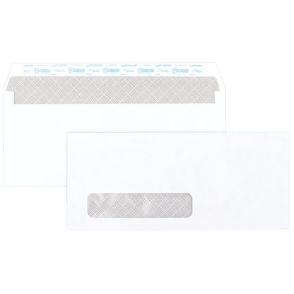 Mead #10 Envelopes, Letter Size, 4-1/8" x 9-1/2", Security Printed Lining for Privacy, Press-It Seal-It Self Adhesive Closure, Left Viewing Window Mailing Envelopes, 500 Count (742022)