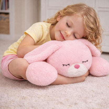 Mushymallow Weighted Easter Bunny Stuffed Animal Soft Weighted Rabbit Plushes Cute Pink Bunny Plush Toy Birthday Easter Gifts for Kids Boys Girls Adults (20" 4 lbs)