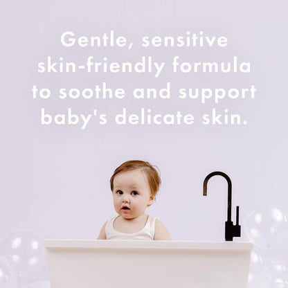 Dabble & Dollop Baby Minis Kit – Fragrance-Free, Tear-Free Shampoo & Body Wash, Bubble Bath and All Over Lotion, Travel Size Baby Toiletries or Gift Set for Newborns & Sensitive Skin