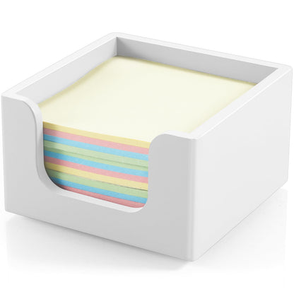 CMLKLZD Sticky Note Holder, Sticky Note Dispenser for Office Desk Accessories, Self Stick Note Pad Holder, Memo Pad Holder Dispenser Organizer for School Office Desk Supplies, White