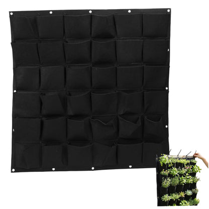Peosaard Vertical Planter, Vertical Garden Planter with 36 Pockets, Living Wall for Indoor Outdoor Use, Thick Non-Woven Fabric Planting Bag (Black, 39.4"x39.4"), Garden