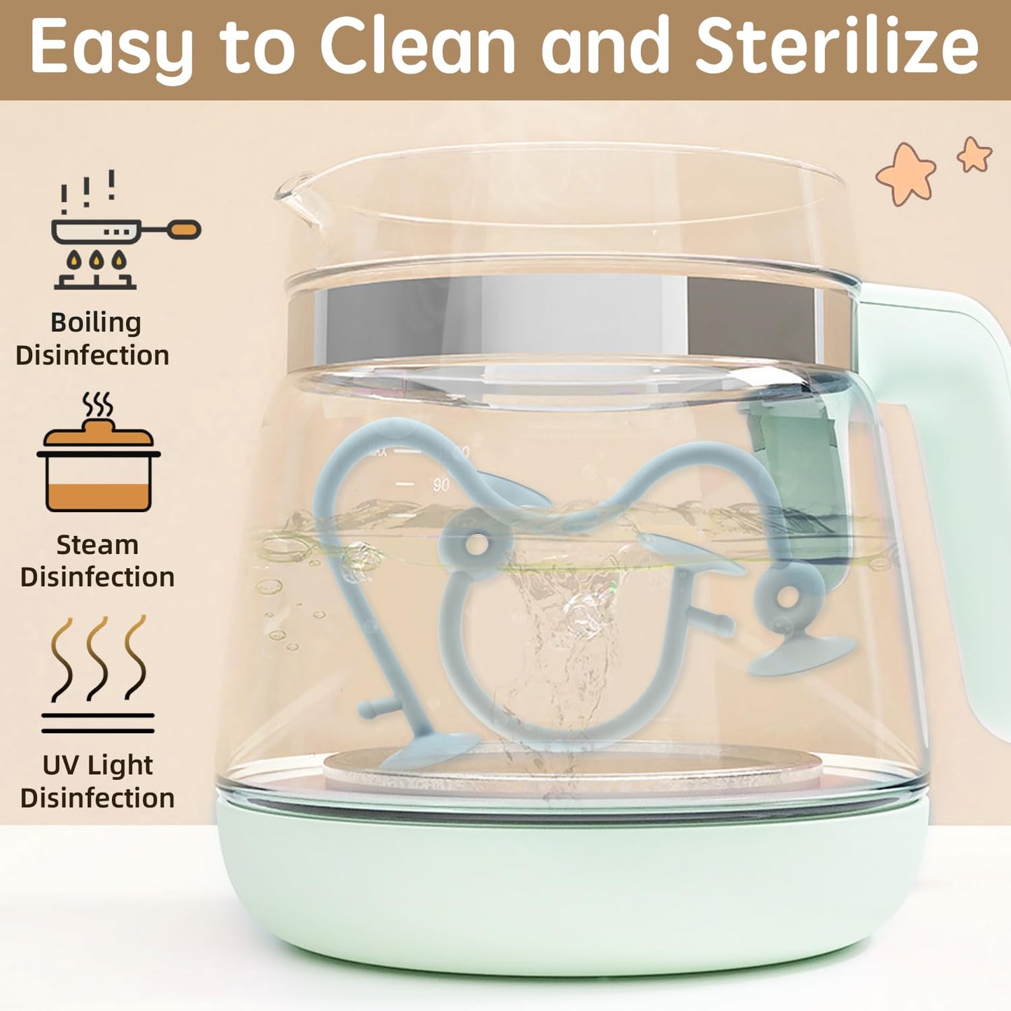 Baby Sensory High Chair Suction Toys for Infant Toddlers 12 18 Months, Food Grade Silicone String with Oak Loop Montessori Educational Parent-Child Baby Bath Toy Gift for Birthday or Easter (Blue)