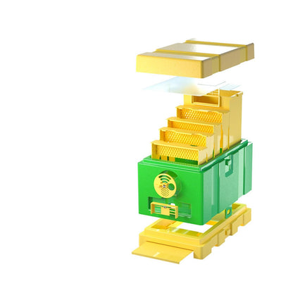 Queen Nuc Box Bee Mating Nuc Hive Bee House Mini Bee Hives Box Queen Rearing Box for Beekeeping (Green)