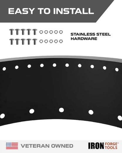 Iron Forge Tools Fire Pit Ring 42 Inch Outer/36 Inch Inner - Outdoor Heavy Duty Metal Round Smokeless Fire Ring Insert Liner - Utility Patent Pending (42x36x10)