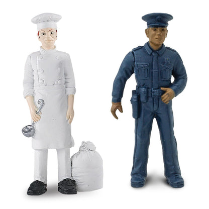 Safari Ltd. People TOOB - 7 Everyday Heroes Figurines of Construction Worker, Policeman, Mailman, Pilot, Chef, Fireman, and Veterinarian - Fun Educational Play Toy Set for Boys, Girls & Kids 3+