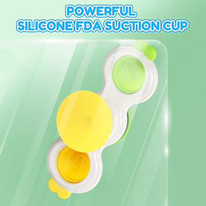 3PCS Suction Cup Spinners for Babies,Montessori Baby Bath Toys for 0-6-12 Months,Rattle Spinners for Toddlers 1-3,Sentory Toys for 1 Year Old Boys and Girls