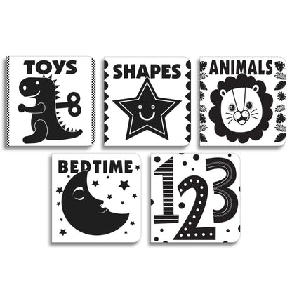 Baby’s First High-Contrast Books Boxed Set [Box Set of 5] - Age Group: 0+ / Black and White Tummy Time Books /Illustrated Board Book for Kids/Toddlers / (High Contrast Board Books)