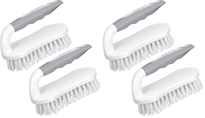 SetSail Scrub Brush, Heavy-Duty Scrub Brushes for Cleaning with Stiff Bristles Cleaning Brush for Shower, Bathroom, Carpet, Kitchen and Bathtub Scrubber - 4 Pack