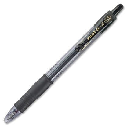 PILOT G2 Premium Refillable & Retractable Rolling Ball Gel Pens, Bold Point, Black Ink, 12-Pack (31256)