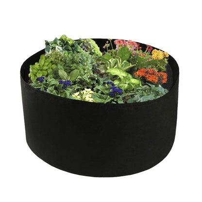 Xnferty 100 Gallons Extra Large Round Raised Garden Bed, Deep Soil Diameter 38"/ Height 20" Planting Container Grow Bags Durable Felt Fabric Planter Pot for Plants,Vegetables,Flowers (Black)