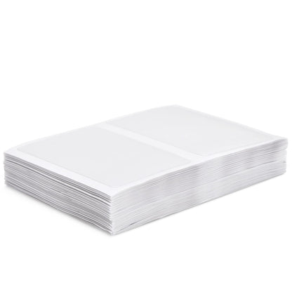 Juvale Business Card Holder Sleeves - Secure Adhesive Pockets - Index Card Holder for Notes - Storage Bin Labels & Clear Pocket Sleeves - Clear Plastic, 3.75 x 2 in, Pack of 100