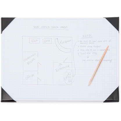 Stockroom Plus Desk Blotter Graph Paper Pad - 17 x 12 in, 50-Sheet White Refillable Desk Pad Mat - Large Notepad for Sketching, Notes & Doodles