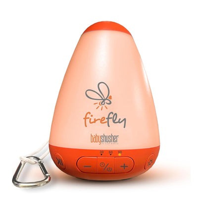 Baby Shusher Firefly Baby Soother for Crying Babies with Nightlight - White Noise Sound Machine, Baby Soother for Sleeping, Newborn Essentials for Crib, USB Rechargeable - 1 Count