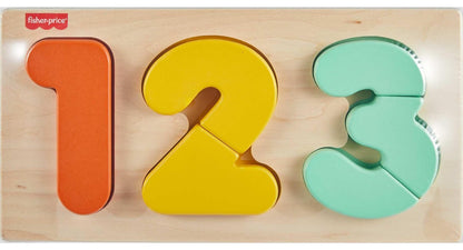 Fisher-Price Wood Montessori Toy 1-2-3 Puzzle, American Montessori Society Seal of Excellence, 6-Piece Wooden Learning Activity & Expert Play Tips for Toddlers & Kids Ages 2+ Years (Amazon Exclusive)