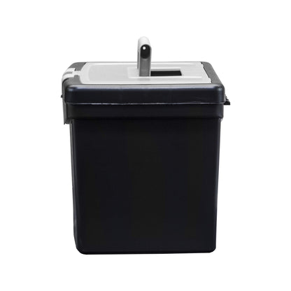 Storex 61504B02C Portable File Box with XL Lid, 11 x 13-1/2 x 11 Inches, Black