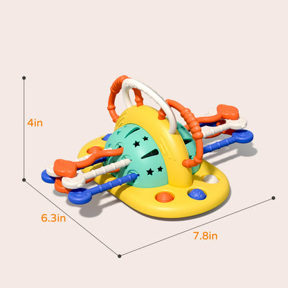 VoMii High Chair Toys with Suction Cup, Montessori Sensory Toys for 1 Year Old Fine Motor Skills,Food Grade Silicone Activity Gift for Baby Infant Toddlers