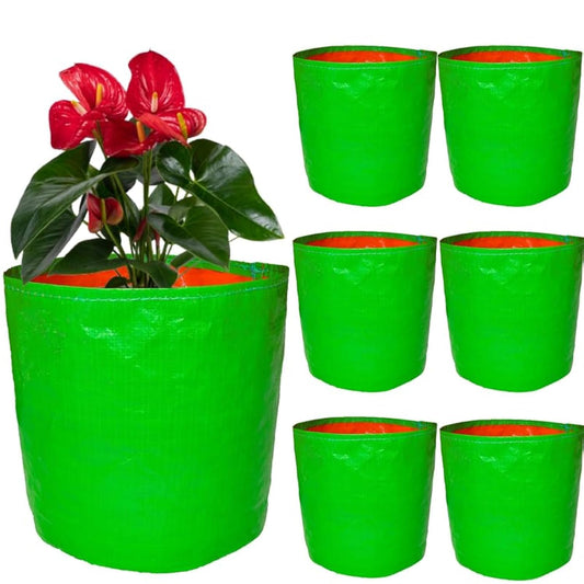 Plant Grow Bags ( 12x12 inch,) Reusable Fabric Grow Bags for Plants – Breathable & Durable Garden Pots for Vegetables, Herbs, and Flowers – Perfect for Indoor/Outdoor Use ( Pack of 7, Green Color )