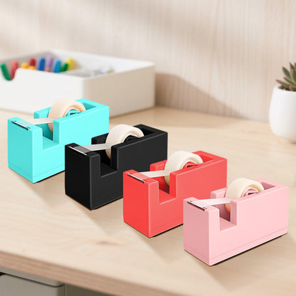 1 Desktop Stapler & 1 Tape Dispenser - 25 Sheet Capacity with 830 Staples and Staple Remover, Non-Slip for Office,School, Home & Classroom, Orange(Tape not Included)
