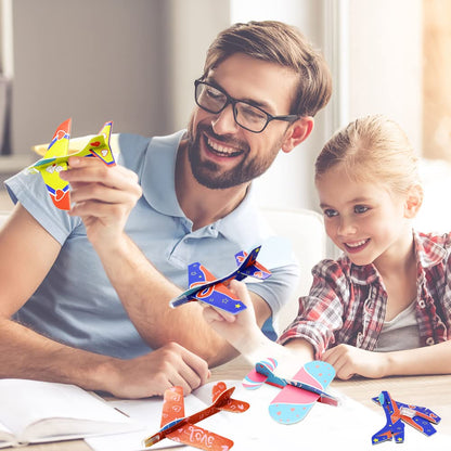 WODMAZ Foam Airplanes Toys for Kids, 7 Different Designs Foam Planes for Boys Girl School Classroom Exchange Prize, Fun Planes Easter Party Favors Easter Basket Stuffers
