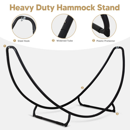 SUNCREAT Portable Space Saving Hammock with Stand, Two Person Hammock with Stand Included, Patent Pending, Rainbow