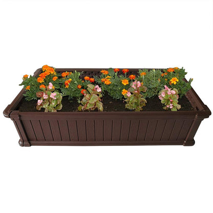 Modern Home Raised Garden Bed Kit - Stackable Modular Flower/Planter Kit (4'x2' Brown, Set of 2)