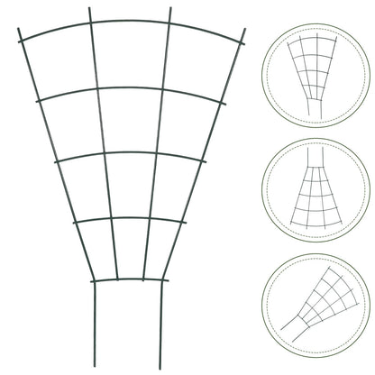 Operitacx Garden Trellis Plant Climbing Rack for Indoor and Outdoor Use, Metal Vine Climbing Support with Fixed Stakes for Potted Plants and Garden Vegetables