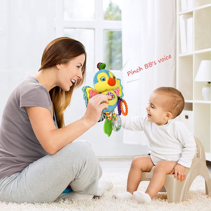 Baby Rattles Toys with Teether,Bed Bell for Toddler in pram,Gifts for Baby Aged 3 Months or More (Bird)