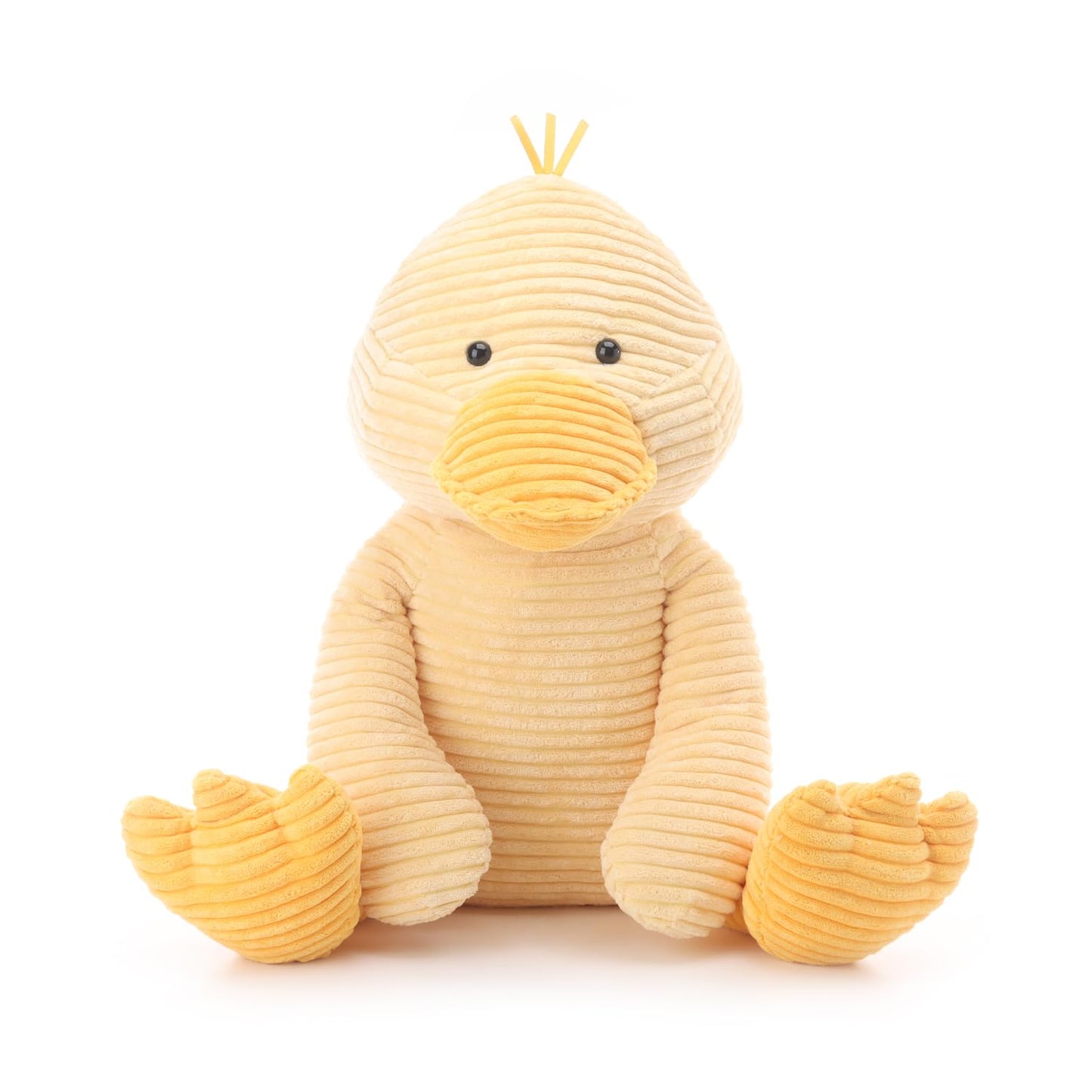 Apricot Lamb Corduroy Duck Stuffed Animal for Kids, Soft Cute Plush Toy for Baby Girl and Boy, 19.7 Inches
