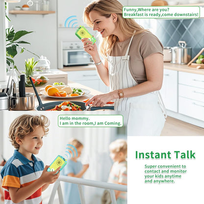 Walkie Talkies for Kids 2 Pack,Valentines Kids Gifts Instant Talker Long Range Chat Mode Talk & Hear at the Same Time Rechargeable Gift for 3-9Years Girls Boy Outdoor,Games, Hiking,Camping