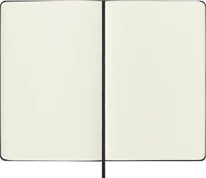 Moleskine Classic Notebook, Large, Plain, Black, Hard Cover (5 x 8.25)
