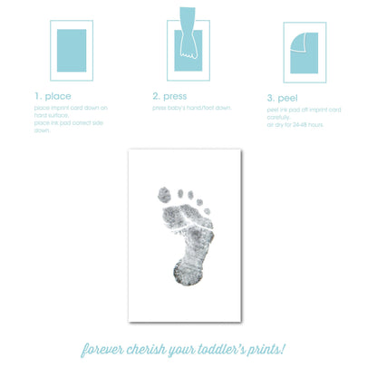 Pearhead Babyprints Double-Sided Christmas Photo Ornament with Clean Touch Ink Pad, Baby's First Christmas Holiday Keepsake Ornament, Newborn Handprint or Footprint Kit, 2 Sided, Red (Pack of 2)