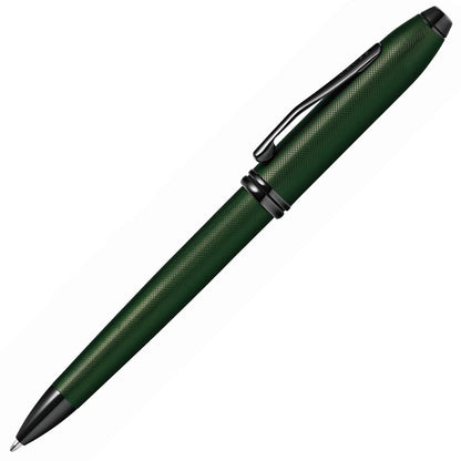 Cross Townsend Matte Green PVD Micro-knurl Ballpoint Pen, Black Ink - Elegant Pen, Black Ink for Effortless Writing - Consistent, Smooth Writing - Large Nib - Long-Lasting - Includes Gift Box