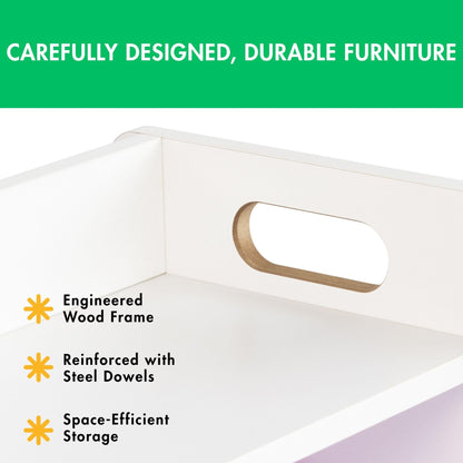 Humble Crew Toy Storage Organizer with 9 Removable Storage Bins for Kids Playroom, 3-Tier with Top Shelf Toddler Toy Organization, White/White