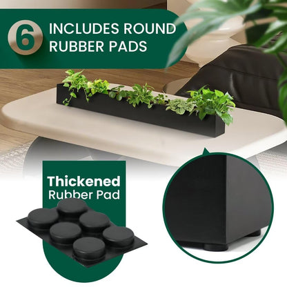 GZGNEEVL Trough Rectangle Planter Window Sill Planter Box Long Window Planters Modern Galvanized Steel Succulent Planter Black Metal Windowsill Pot 32 in for Indoor Plants Herb Table Home Outdoor