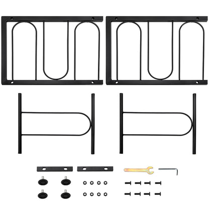 YIMITEE 2 Pack Metal Plant Stand Indoor Outdoor, 1 Tier Heavy Duty Flower Pot Stands, Space-Saving Ladder Planter Holder, Decorative Flower Display Rack for Patio Living Room Garden Corner Balcony