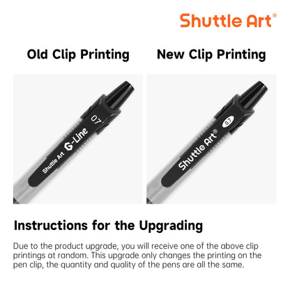Shuttle Art Black Gel Pens, 100 Pack Retractable Medium Point Rollerball Gel Ink Pens Smooth Writing with Comfortable Grip for Office School Home Work